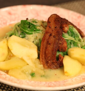 Stamppot repelsteeltje met goudappeltjes