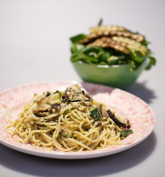 Spaghetti met walnotenpesto