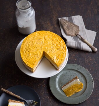 No-bake pompoencheesecake