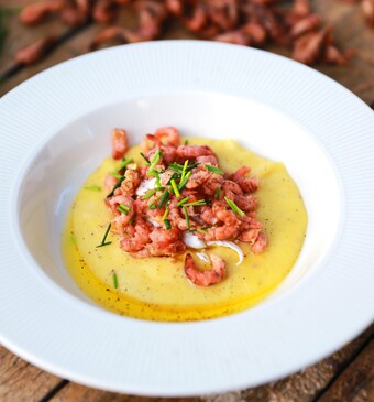 Totjespap met gepocheerd ei