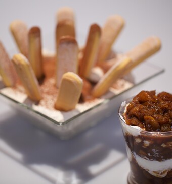 Dolce die mela (Appel-mascarponetoetje) & Veloce tiramisu (snelle tiramisu)