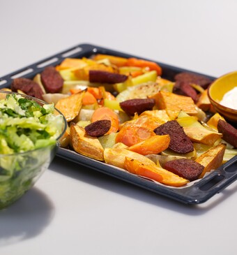 Arabische ovenschotel met geroosterde aardappels met gekonfijte citroen & zelfgemaakte aïoli