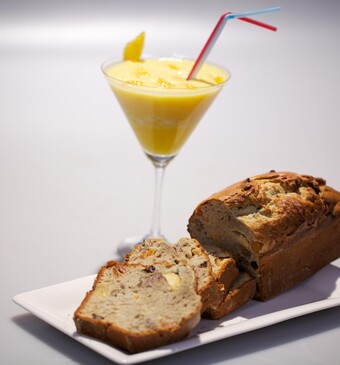 Bananentaart met tropische cocktail (Argentinië)