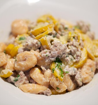 Gnocchi al zucchini (gnocchi met courgette)