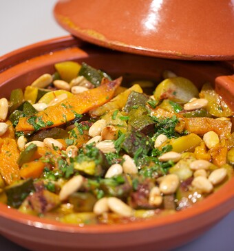 Groentetajine met meiknol en specerijen