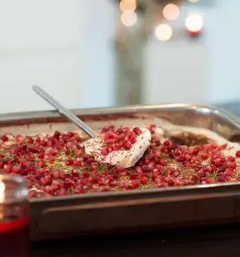 IJstaart met granaatappel