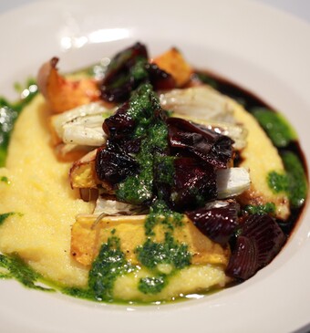 Polenta met geroosterde groente