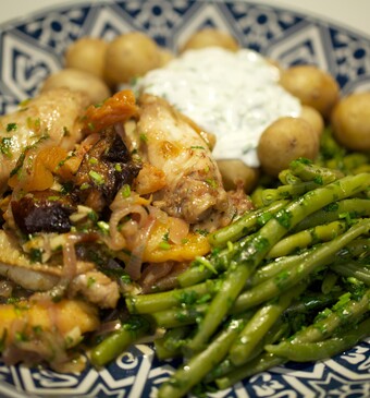 Kiptajine met tutti frutti