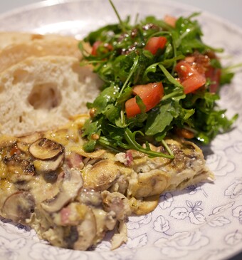 Paddenstoelenclafoutis