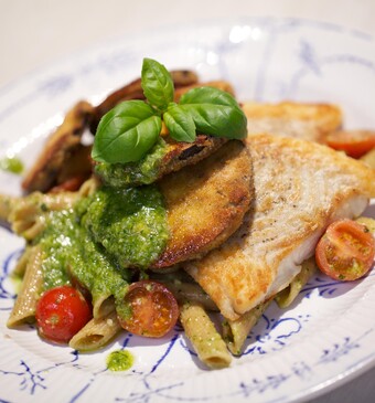 Gebakken aubergines à la Méditerranée