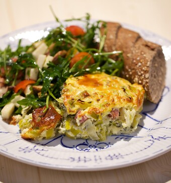 Honing-mosterd prei uit de oven