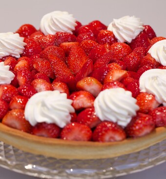 Zomerse aardbeienvlaai