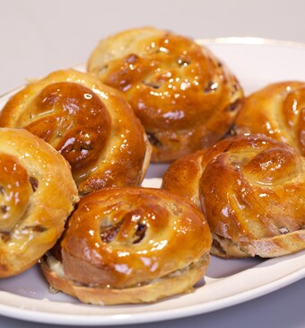 Koffiekoeken met gele room