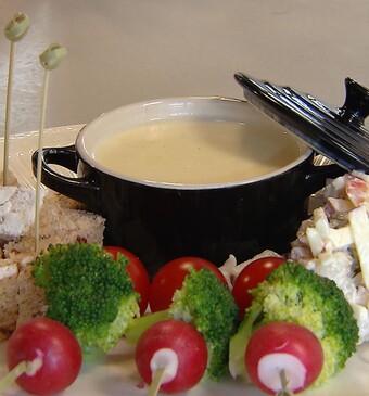 Kaasfondue met doruvael