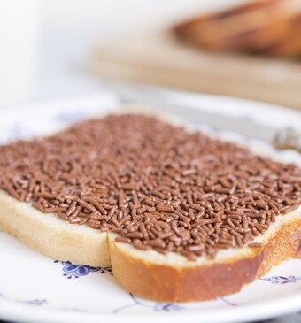 Broodje hagelslag boterham