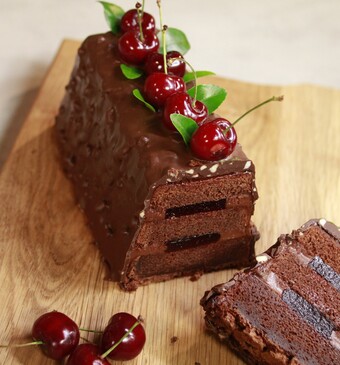 Gerookte chocoladecake