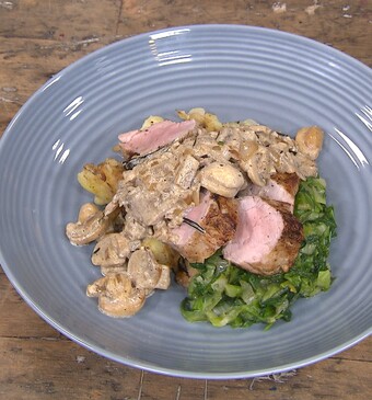 varkenshaas en andijvie