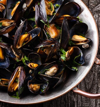 Mosselen in een bewuste voedingsstijl
