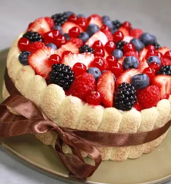 Charlotte Russe met rood fruit