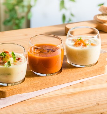 Gazpacho met tomaat, paprika en knoflook