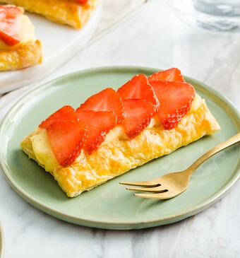 Aardbeientaartjes met vanilleroom