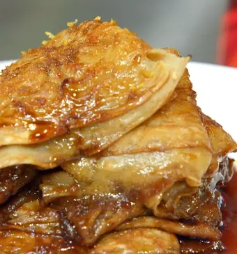 Pannenkoeken met limoncello, bruine suiker en boter