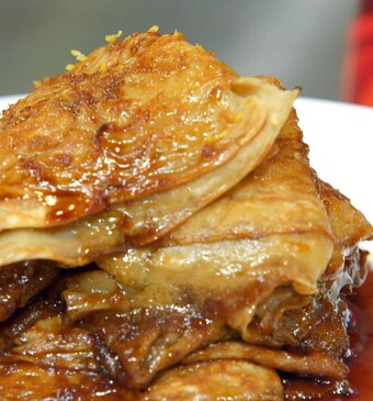 Pannenkoeken met limoncello, bruine suiker en boter