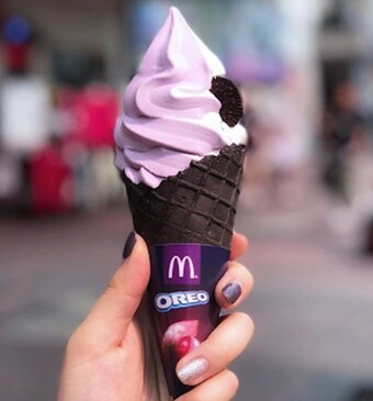 Dit lila ijsje smaakt naar zoete aardappel