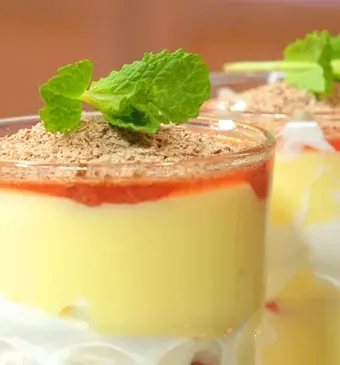 Vlaflip met aardbeien en chocolade