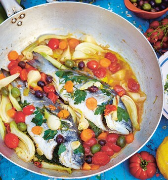 Vis in 'gek water' - acqua pazza 