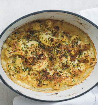 Bloemkool met mosterd en kaas