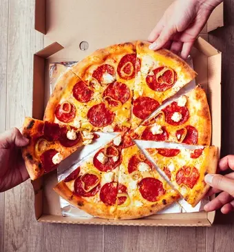 Pizza opwarmen