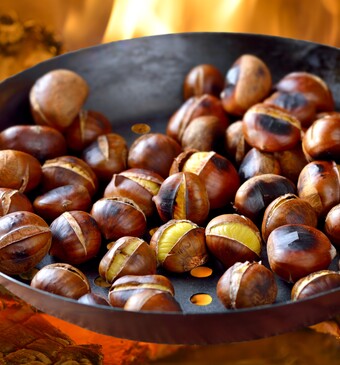 Kastanjes poffen