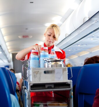 Vliegtuig thee en koffie