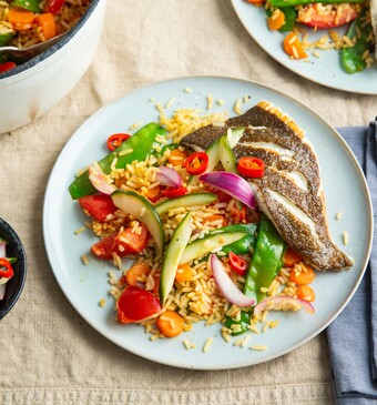 Griet met kerriesaus peultjes en worteltjes 