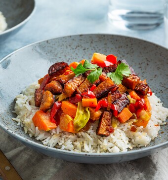 Tempeh in ketjapsaus