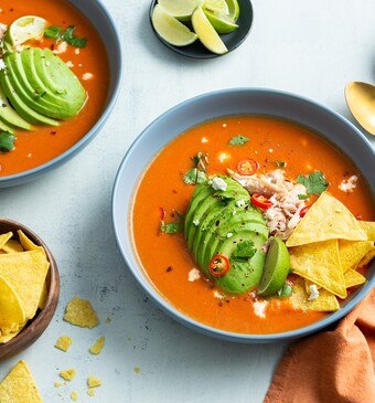 Mexicaanse tortillasoep met kip