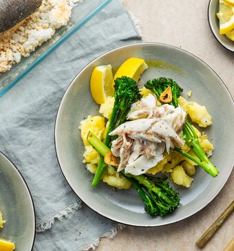 Zeebaars in zoutkorst 