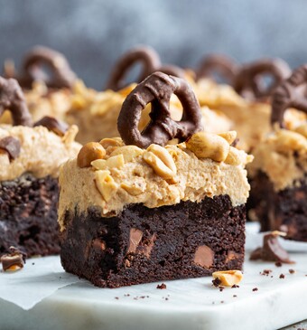 Brownies met pindakaas