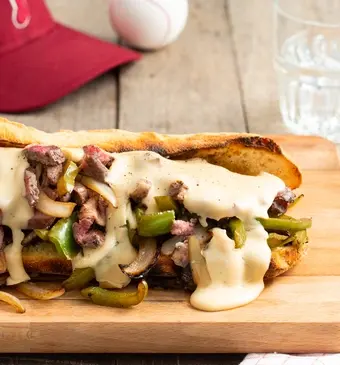 Philly cheese steak van de barbecue