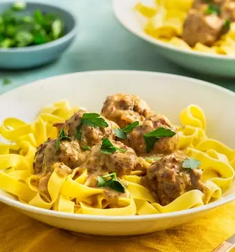 Tagliatelle met Zweedse balletjes