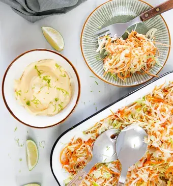 Coleslaw limoenmayo-dresing