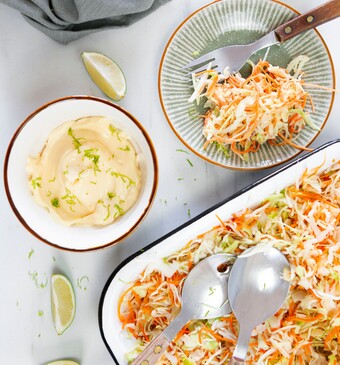 Coleslaw limoenmayo-dresing