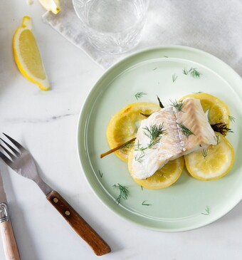 Stoomgegaarde kabeljauw