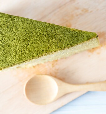 Groene thee cheesecake
