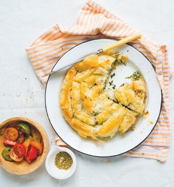 opgerolde spinazietaart