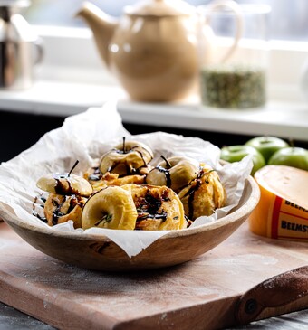 Gepofte appel met Beemsterkaas