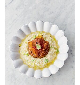 Risotto met geroosterde tomaat