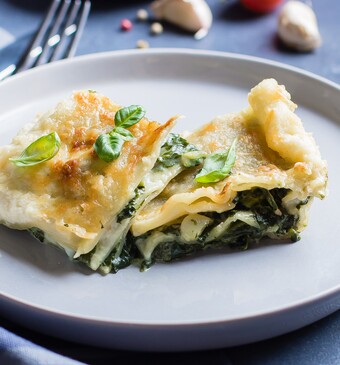 Lasagne met spinazie en kaas