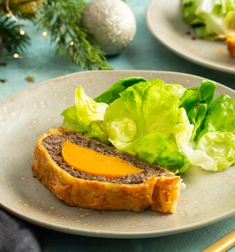 Vegetarische wellington met pompoen